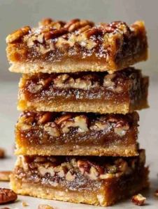 Brown Sugar Caramel Pecan Pie Bars for Christmas Bliss