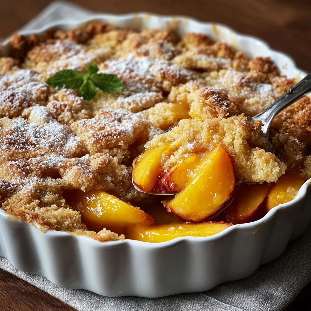 Buttery Vanilla Peach Cobbler with Sweet Crust: Irresistibly Comforting
