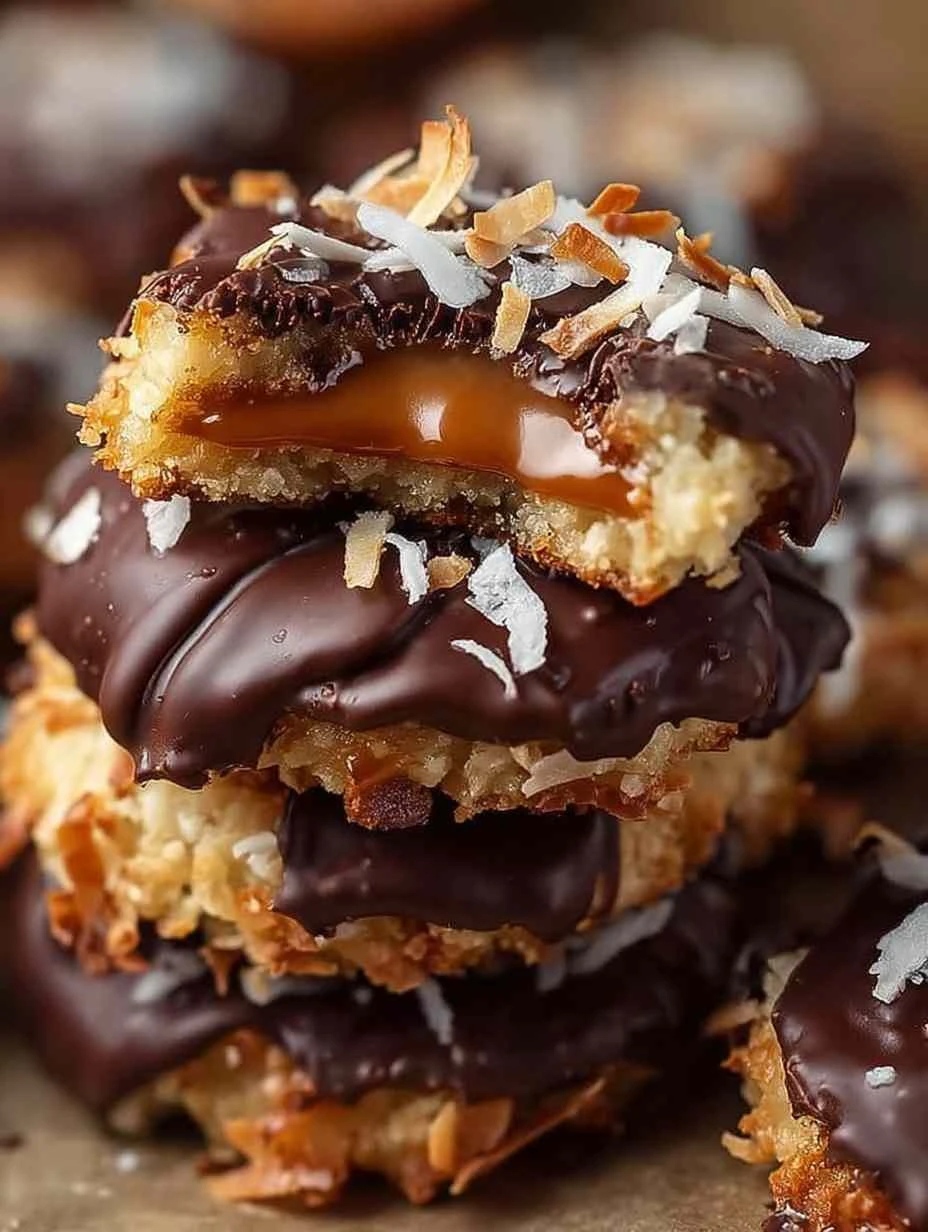 Samoas Cookies – Chewy Caramel, Coconut & Chocolate Treats