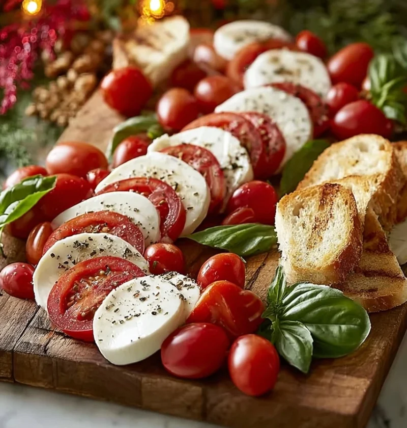 Caprese Candy Cane Board Recipe Easy Holiday Caprese Platter Unique Christmas Appetizer Ideas How To Make A Caprese Candy ...