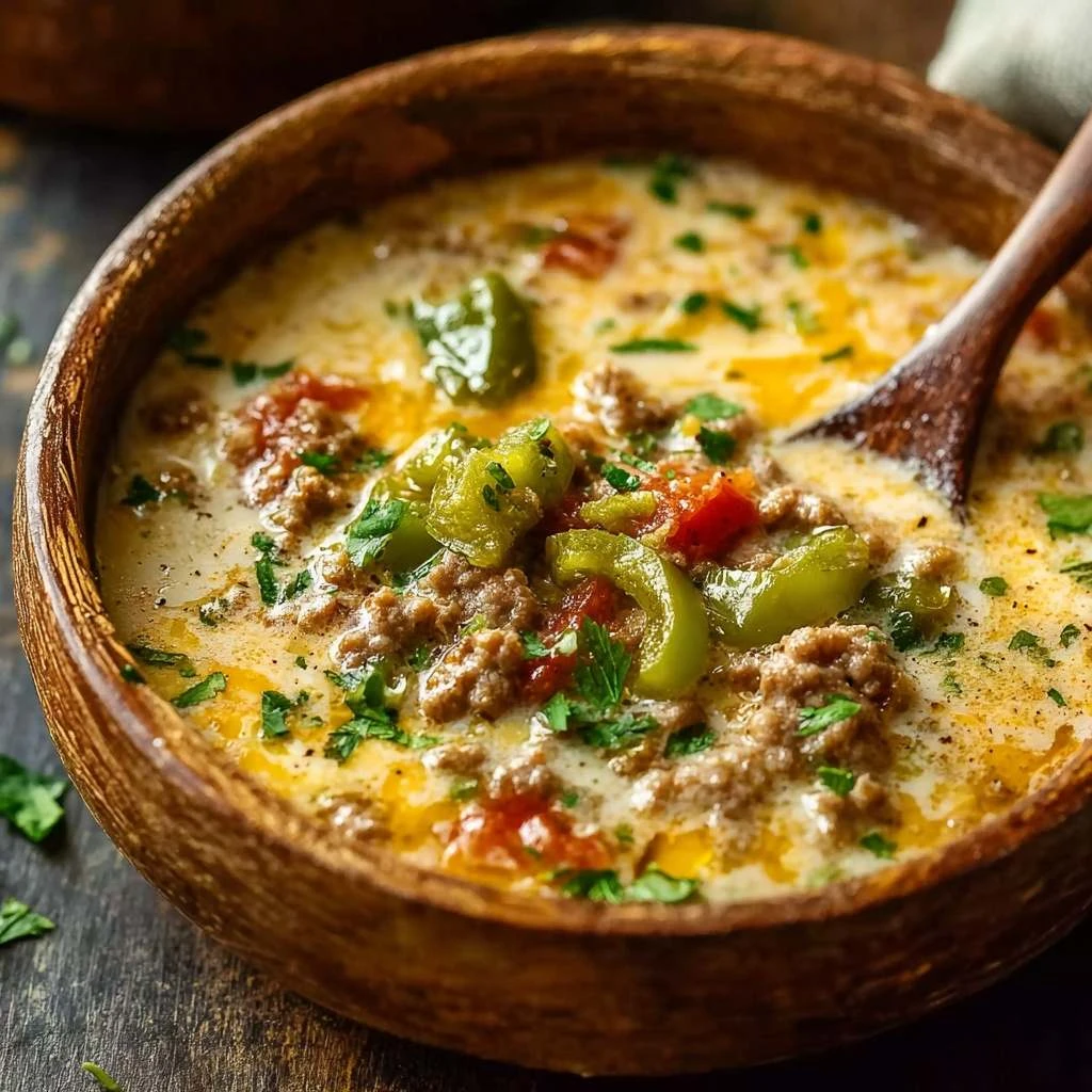 Cheese Stuffed Banana Peppers Soup Recipe Easy Cheese Stuffed Banana Peppers Soup Quick Banana Peppers Cheese Soup 30 Minu...