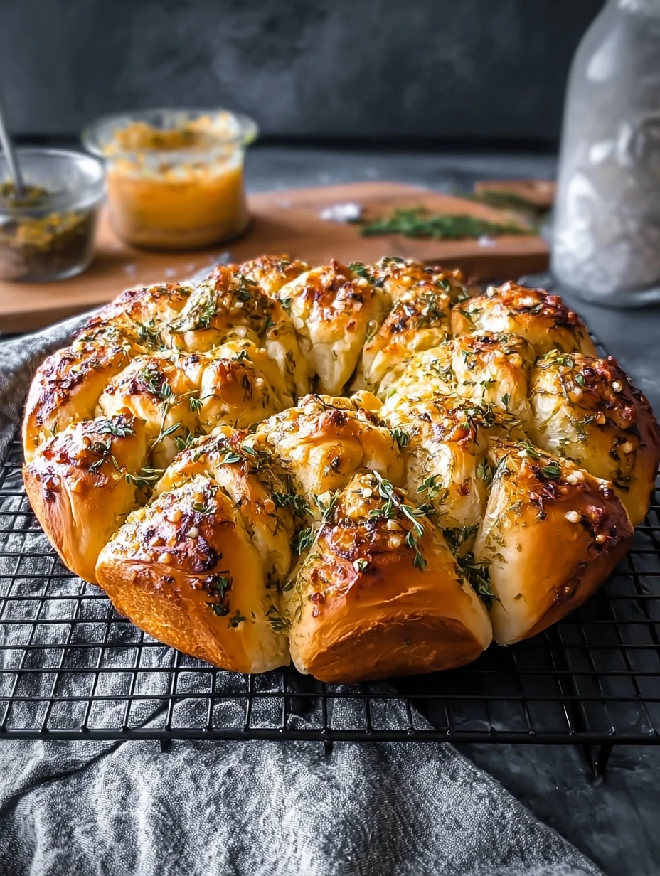 Cheesy Garlic Butter Star Bread Recipe Homemade Garlic Herb Star Bread Easy Cheesy Garlic Star Bread Tutorial Cheesy Garli...