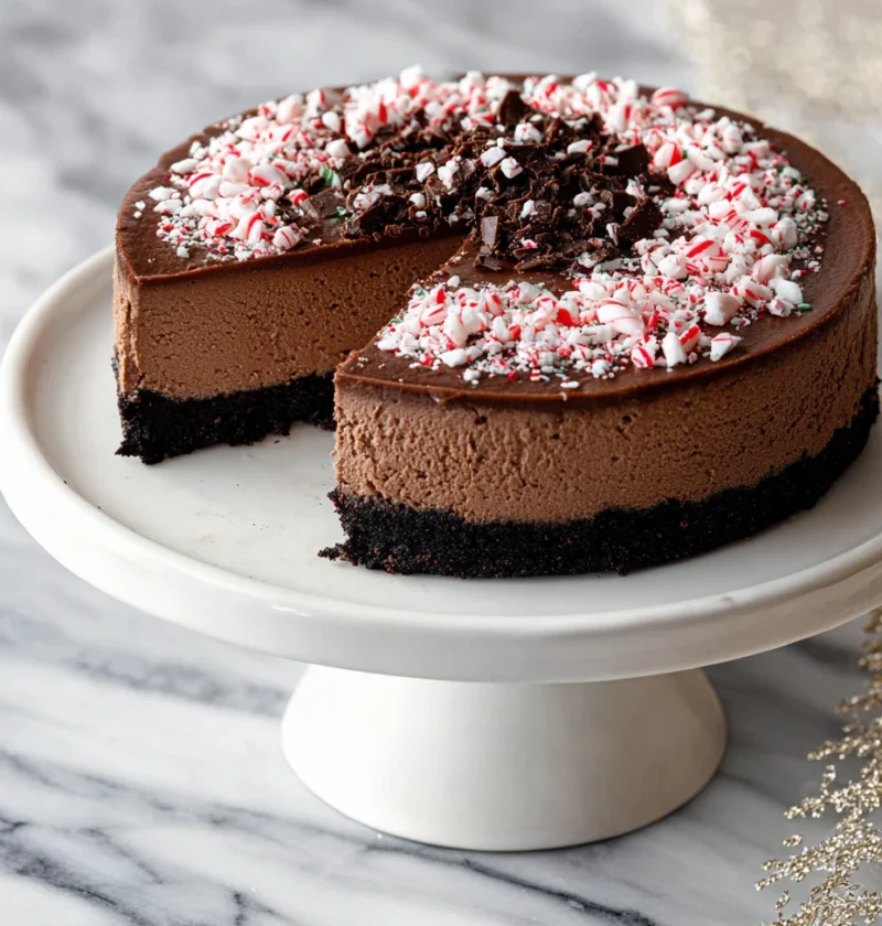 Chocolate Peppermint Cheesecake Recipe Best Chocolate Peppermint Cheesecake Vegan Chocolate Peppermint Cheesecake Gluten-f...