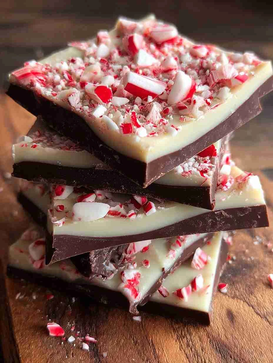 Classic Christmas Peppermint Bark Recipe Homemade Dark Chocolate Peppermint Bark Best White Chocolate Peppermint Bark Holi...