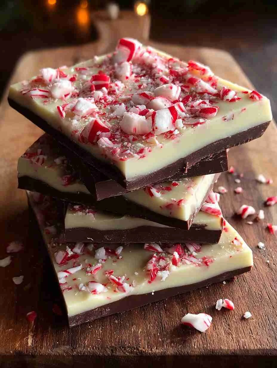 Classic Christmas Peppermint Bark with Dark and White Chocolate: A Sweet Holiday Favorite