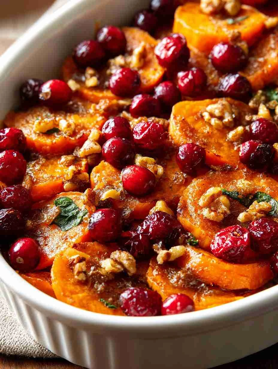 Cranberry Spinach Sweet Potato Recipe Healthy Cranberry Spinach Sweet Potato Baked Cranberry Spinach Sweet Potatoes Easy C...