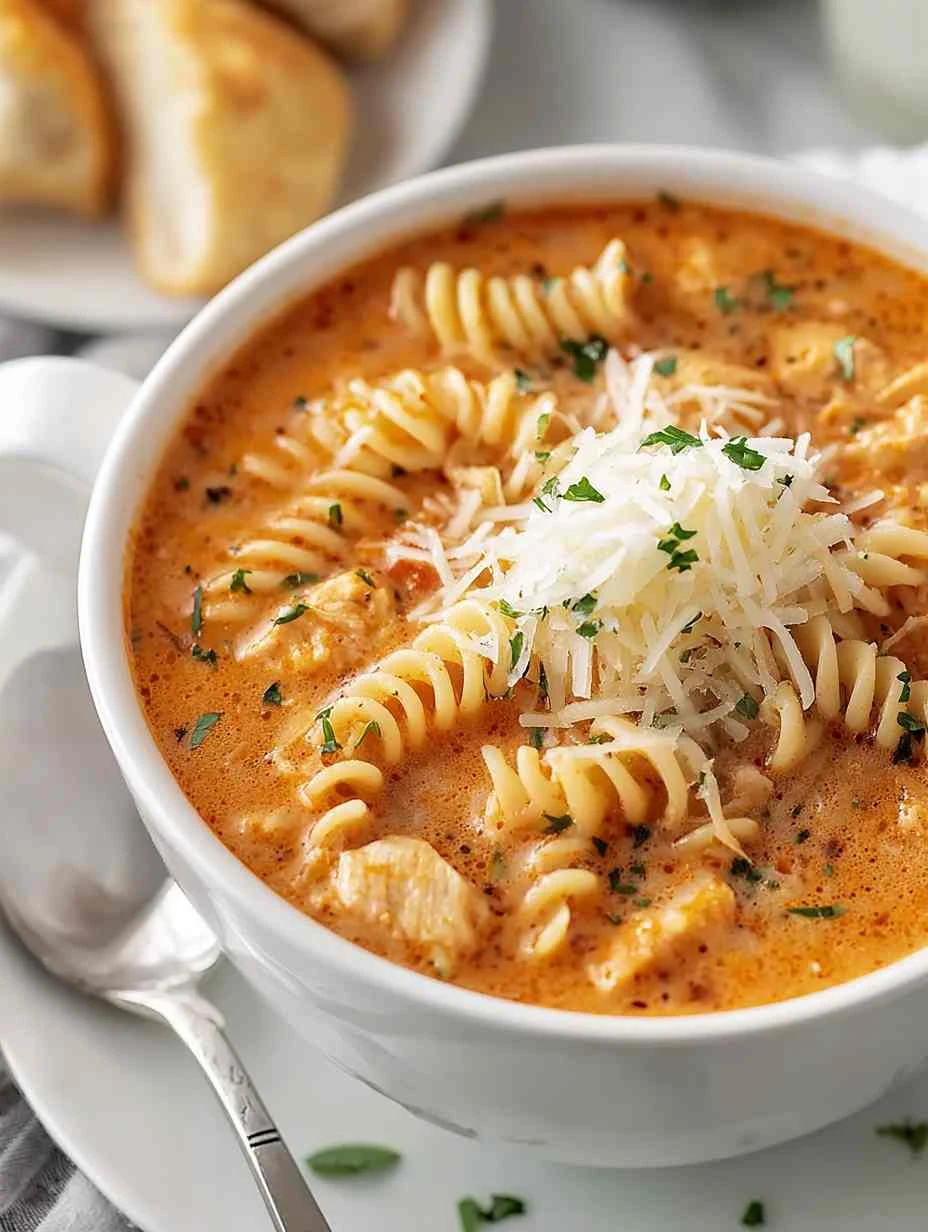 Creamy Chicken Parmesan Soup Slow Cooker Recipe Easy Crockpot Chicken Parmesan Soup Best Slow Cooker Chicken Parm Soup Low...