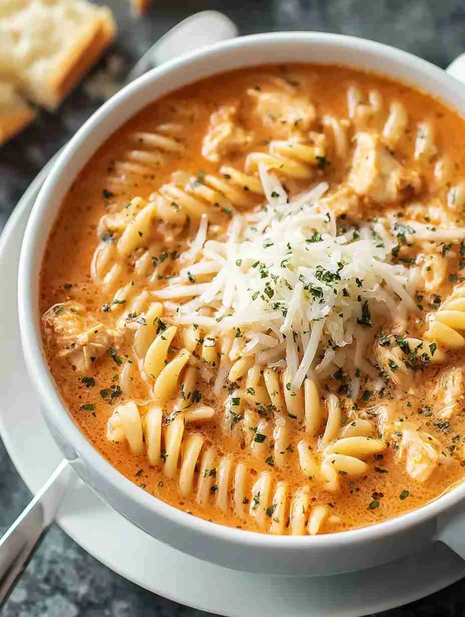Creamy Chicken Parmesan Soup Slow Cooker Recipe Easy Crockpot Chicken Parmesan Soup Best Slow Cooker Chicken Parm Soup Low...