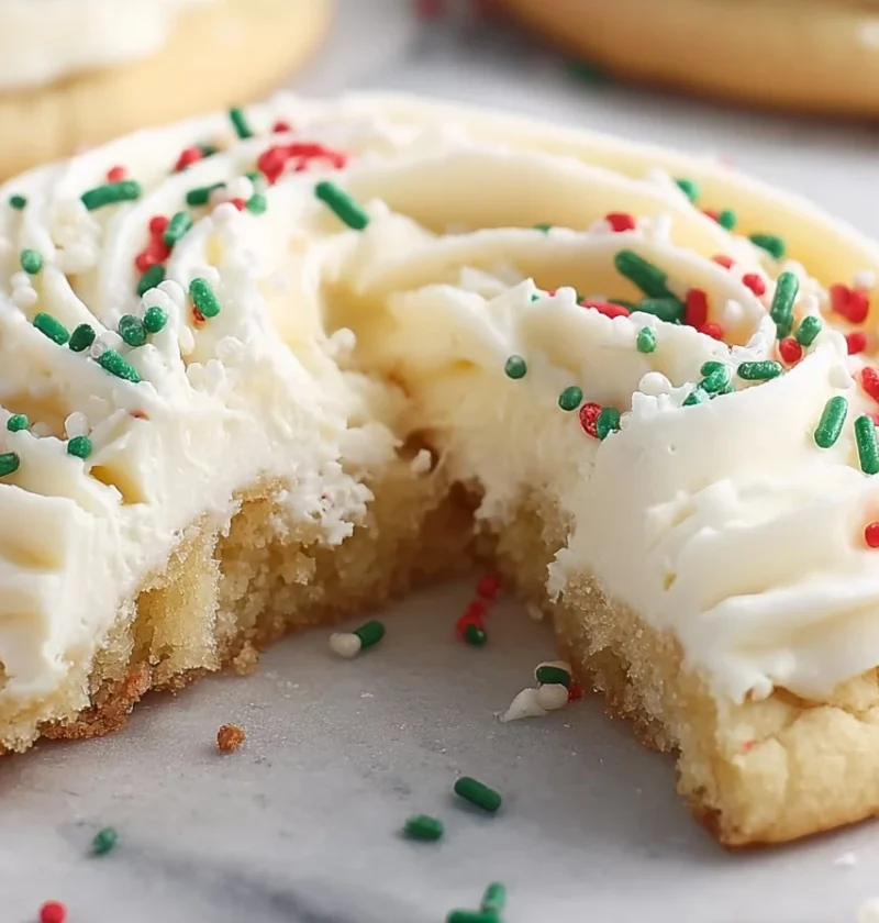 Crumbl Christmas Sugar Cookies Recipe Easy Crumbl Cookie Holiday Recipe Homemade Crumbl Christmas Sugar Cookies DIY Crumbl...