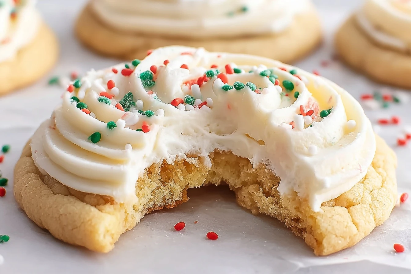 Crumbl Christmas Sugar Cookies Recipe Easy Crumbl Cookie Holiday Recipe Homemade Crumbl Christmas Sugar Cookies DIY Crumbl...