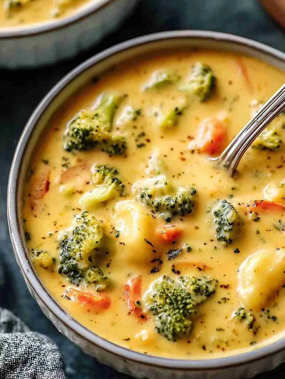 Easy Cheesy Broccoli Gnocchi Soup Recipe Quick 30-minute Gnocchi Soup Hearty Comfort Food Soup Ideas Vegetarian Broccoli G...