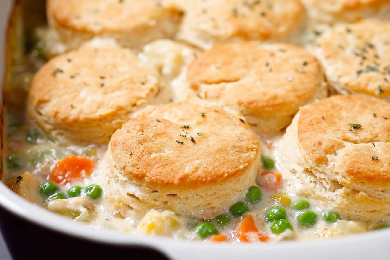 Chicken Pot Pie with Biscuit Topping