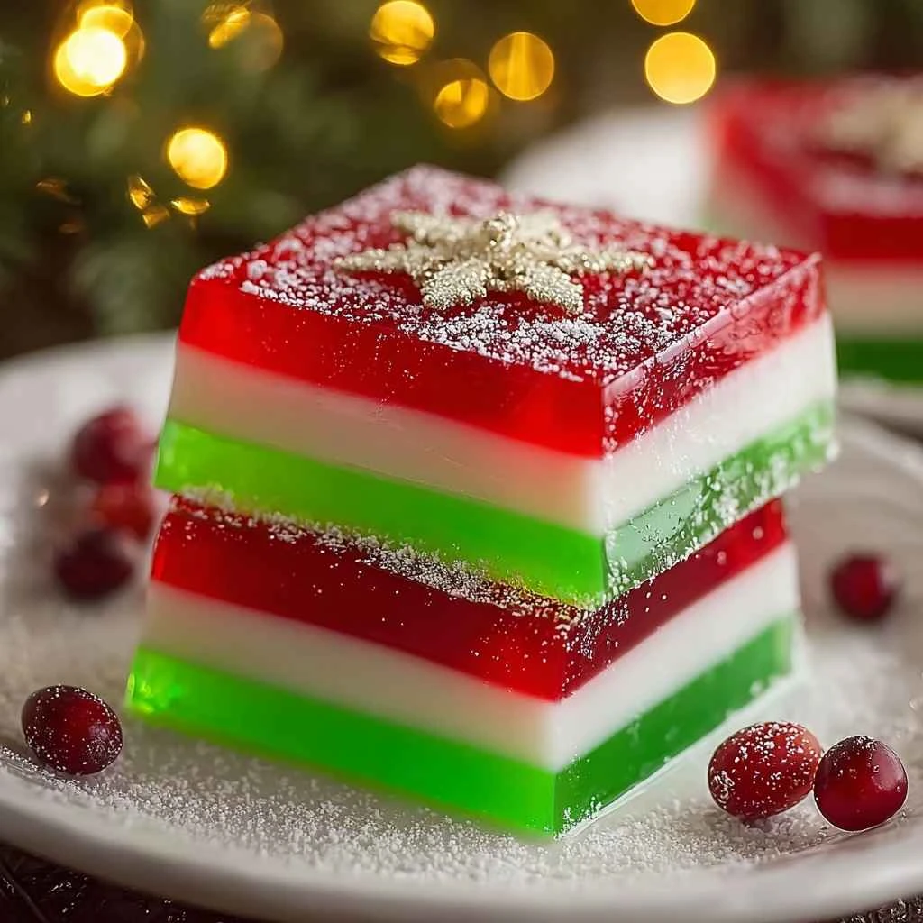Easy Christmas Jello Recipes Layered Jello Dessert For Holidays Simple Holiday Jello Ideas Festive Red And Green Jello Lay...
