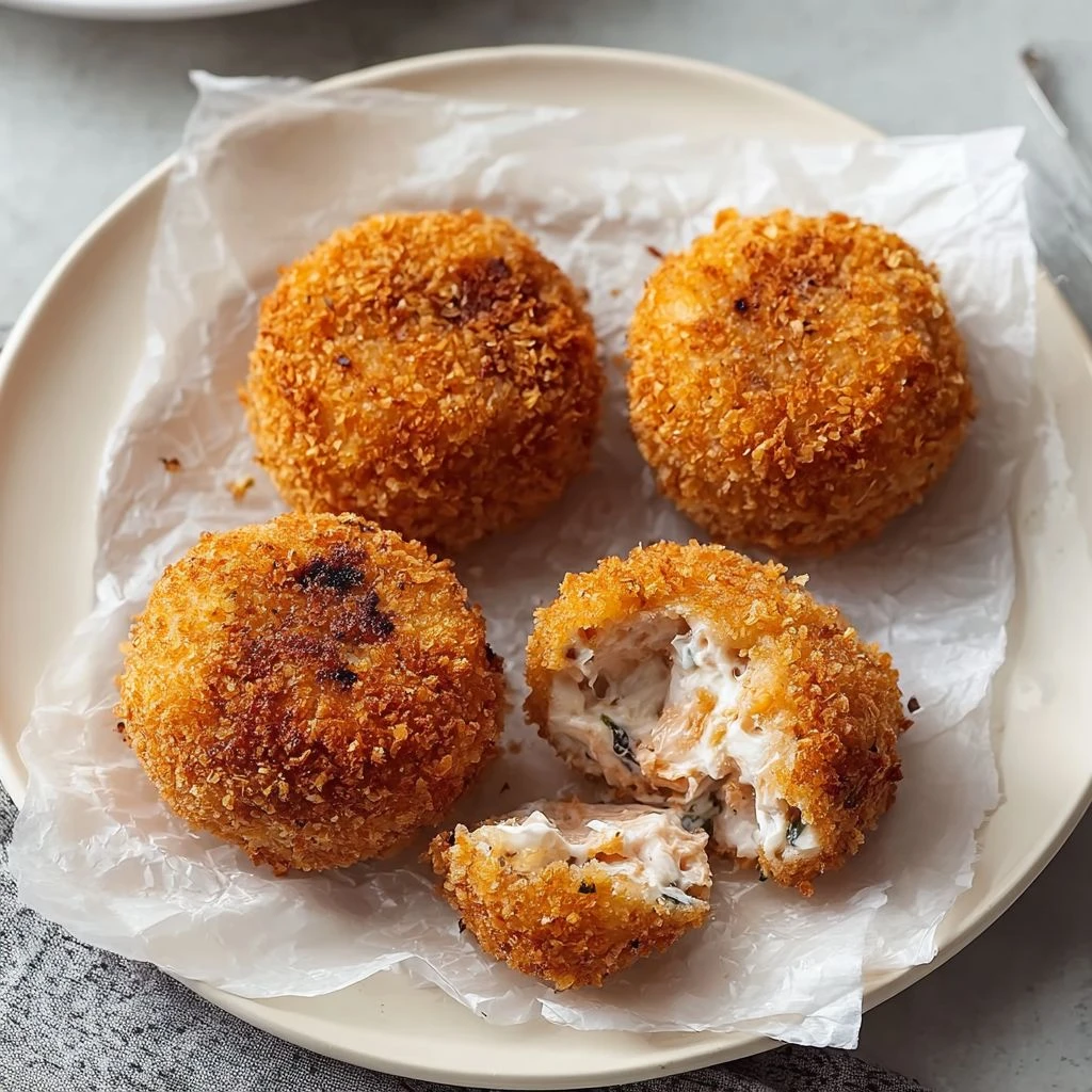 Easy Crispy Salmon Croquettes Recipe Homemade Salmon Croquettes For Parties Quick Salmon Croquette Appetizers Best Crispy ...