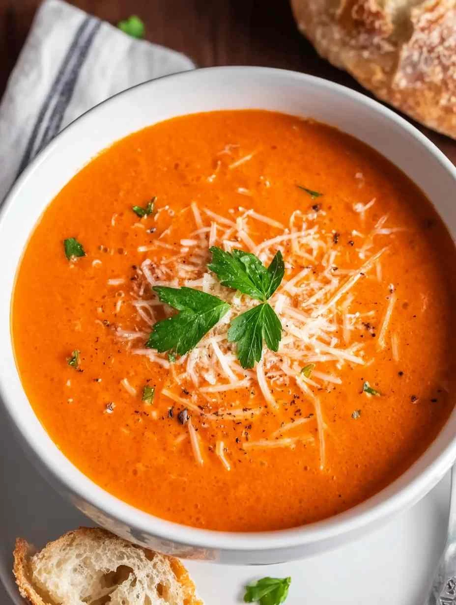 Crockpot Creamy Tomato Soup (Easy Make-Ahead & Blender Hack)