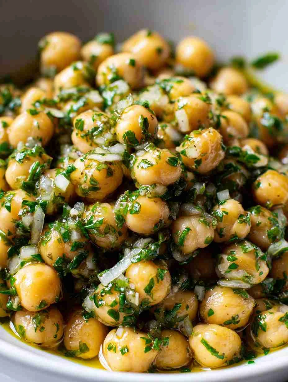 Easy Garbanzo Bean Salad Recipe Quick Chickpea Side Dishes Healthy Garbanzo Bean Snack Recipes Simple Roasted Chickpea Sid...
