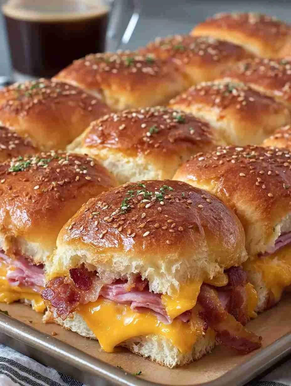 Easy Ham Cheese Sliders Recipe Cozy Breakfast Sliders Brunch Homemade Ham Cheese Breakfast Idea Best Cheese Ham Slider Rec...