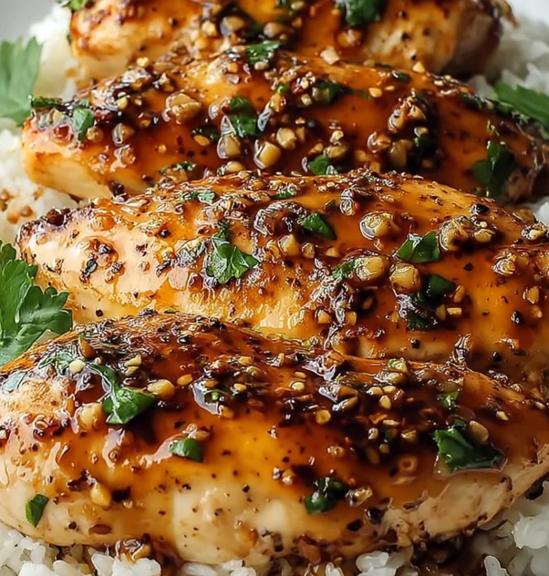 Easy Honey Garlic Chicken Breast Recipe Sweet Savory Chicken Dinner Ideas Quick Honey Garlic Chicken Meals Low Calorie Hon...