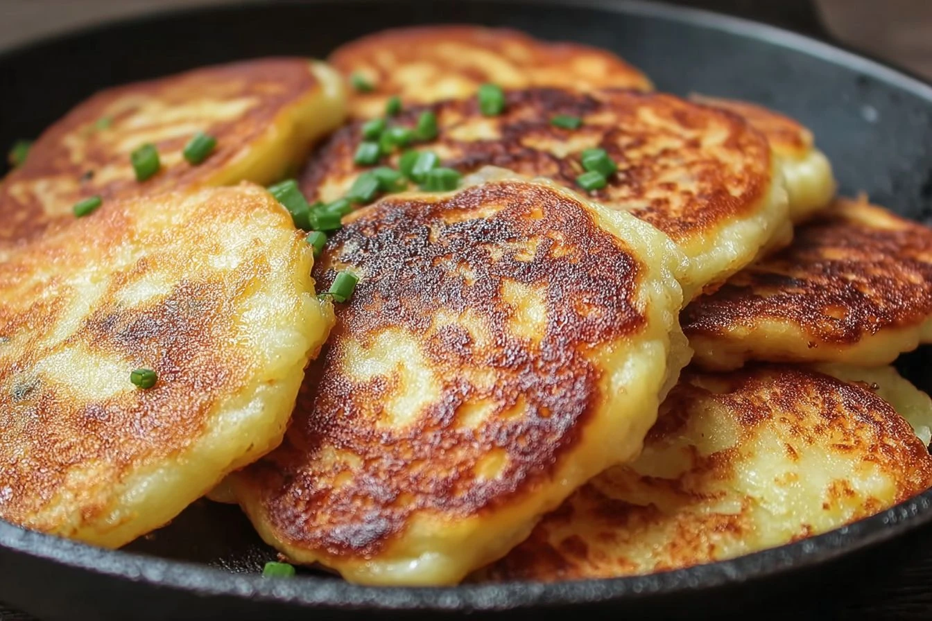 Easy Korean Potato Pancakes Recipe Quick Traditional Korean Pancakes How To Make Korean Potato Pancakes Fast Best 20-minut...