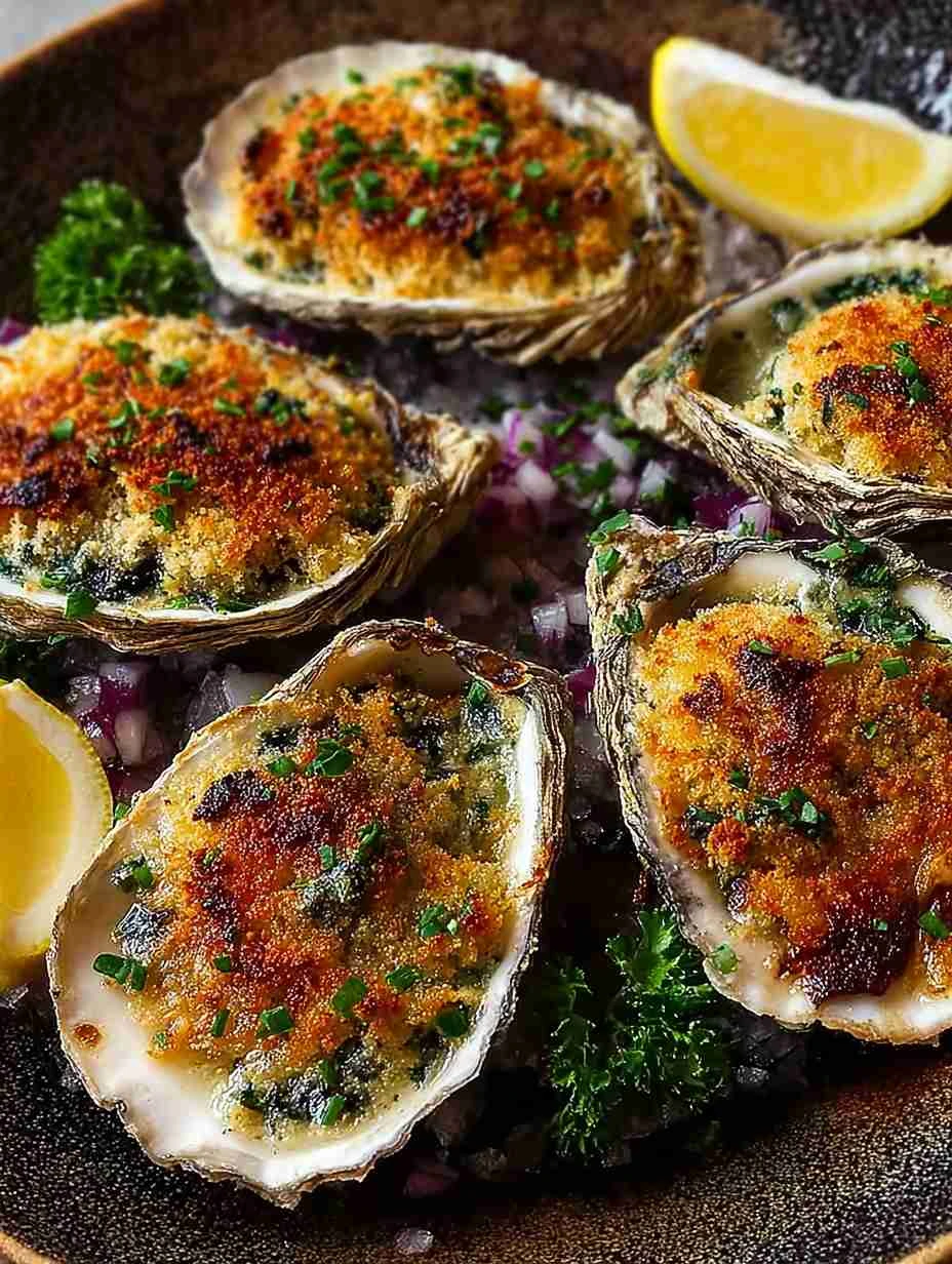 Easy Oysters Rockefeller Recipe With Spinach Homemade Baked Oysters With Parmesan Crust Best Spinach Parmesan Oysters Rock...