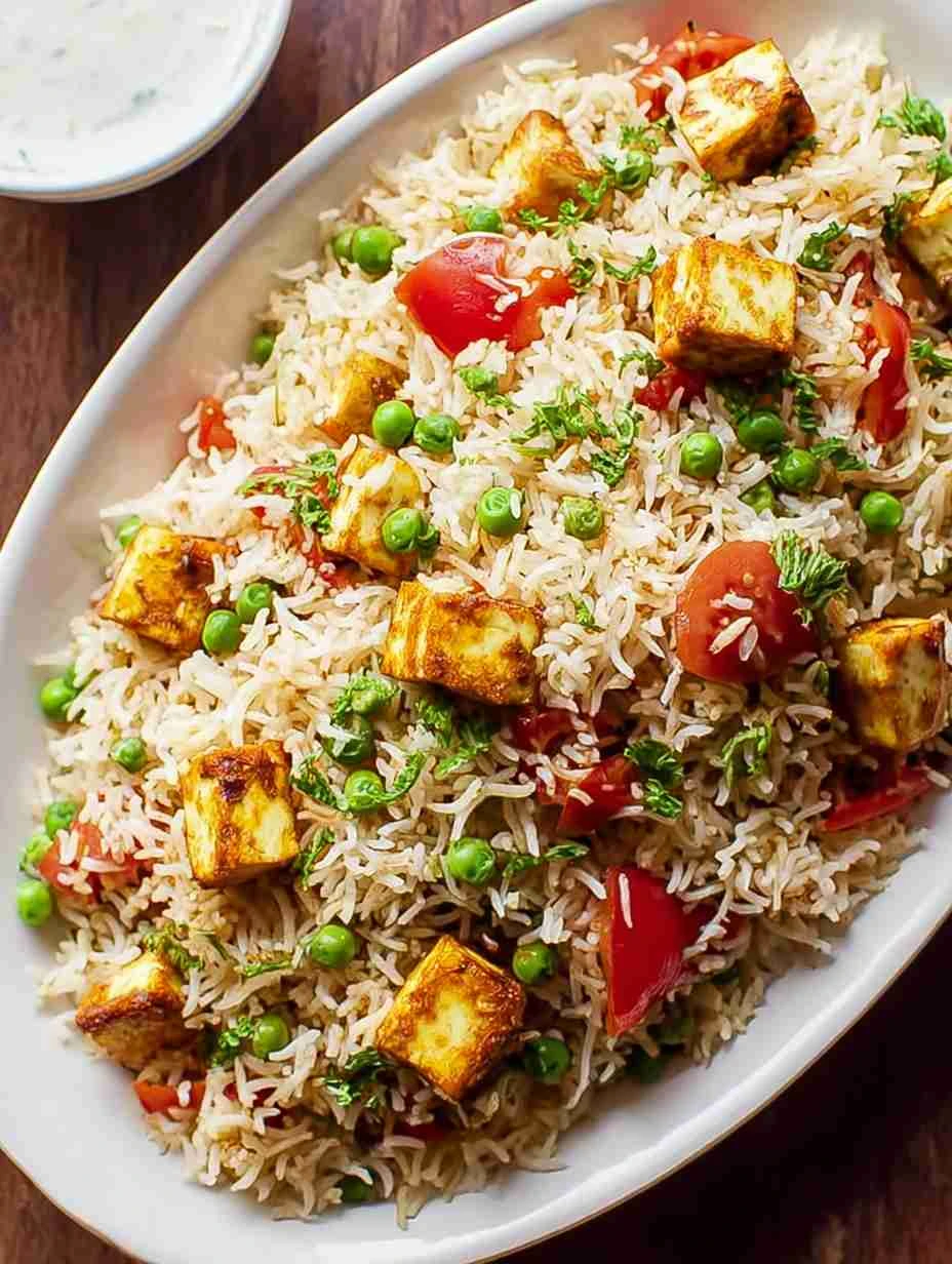 Easy Paneer Biryani Recipe Vegetarian Homemade Vegetarian Paneer Biryani Cozy Night In Paneer Biryani Quick Easy Paneer Bi...