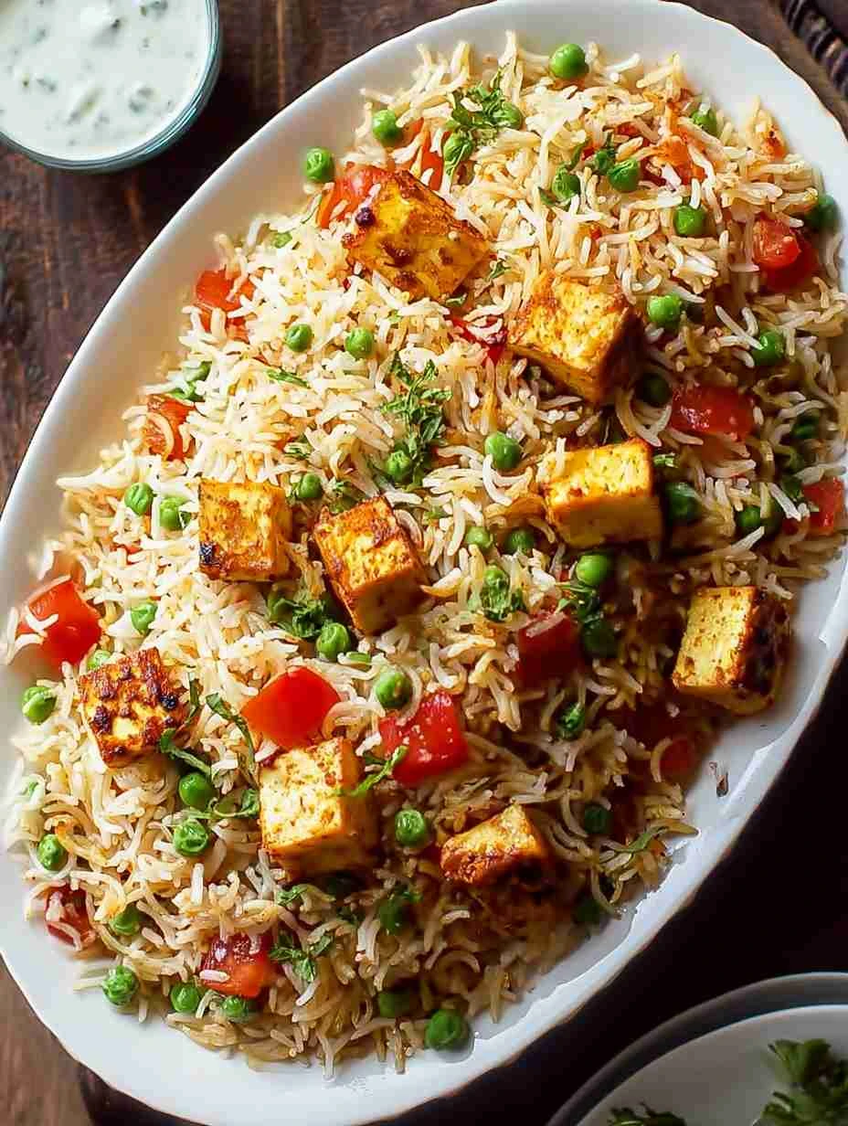 Easy Paneer Biryani Recipe Vegetarian Homemade Vegetarian Paneer Biryani Cozy Night In Paneer Biryani Quick Easy Paneer Bi...