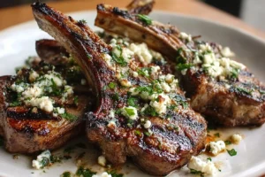 Skillet-Cooked Lamb Chops with Greek Spices and Feta