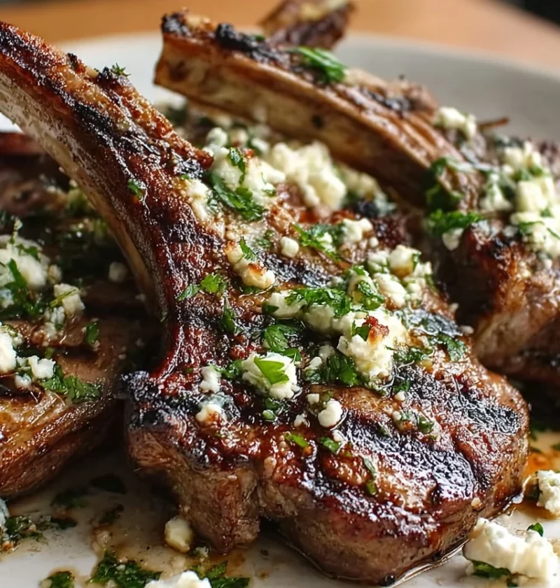 Easy Skillet Lamb Chops Recipe With Feta Greek-style Lamb Chops In Skillet How To Cook Lamb Chops With Feta Cheese Best Sp...