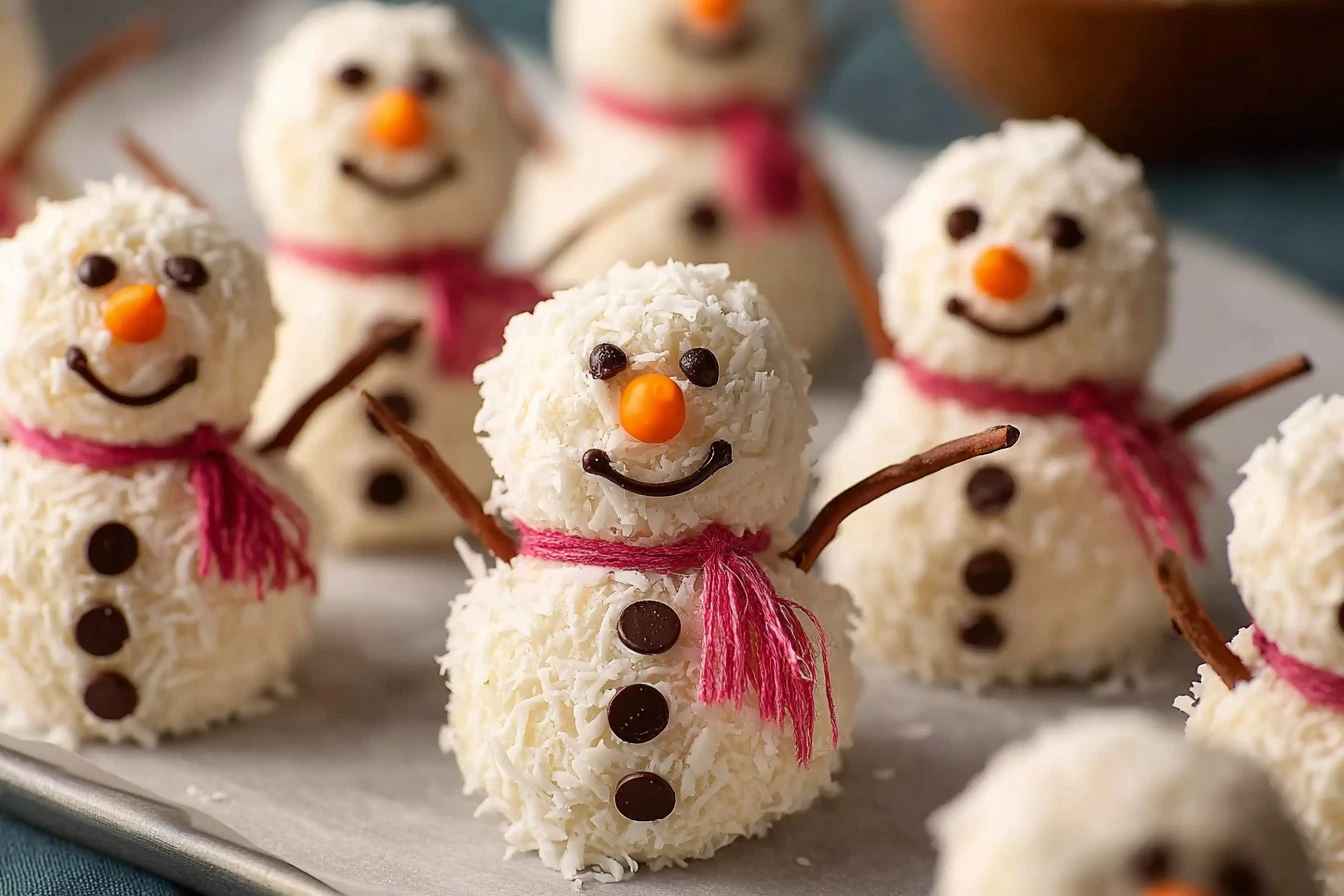 Easy Snowman Truffles Recipe Homemade Christmas Snowmen Truffles Snowmen Truffles For Kids Party How To Make Snowman Truff...