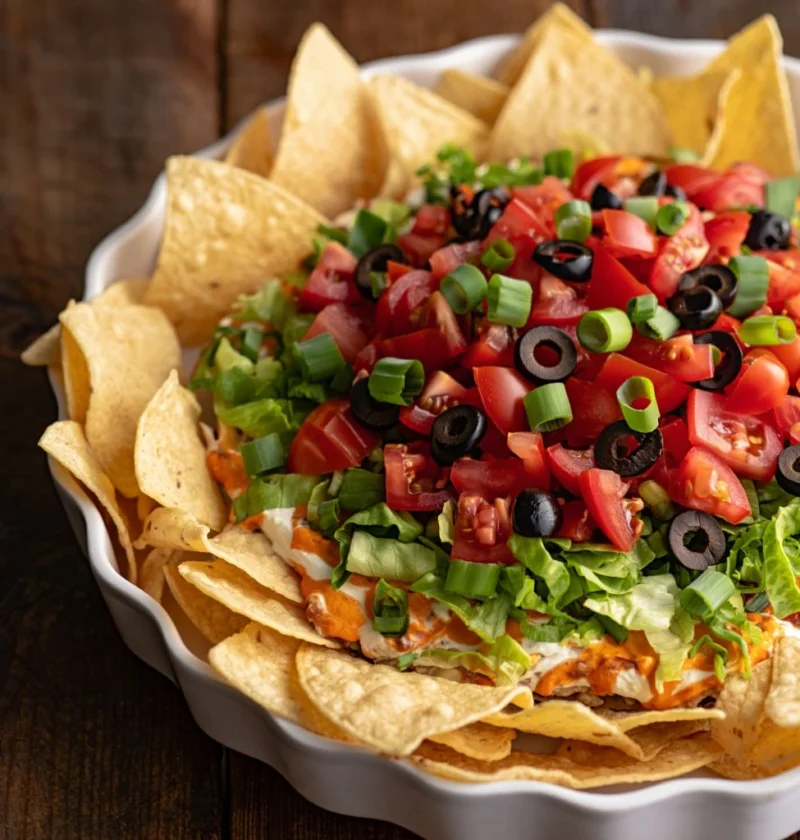 Easy Taco Dip Recipe No Bake Best Cheesy Taco Dip Recipe Healthy Taco Dip With Greek Yogurt Vegan Taco Dip Recipe Easy Glu...