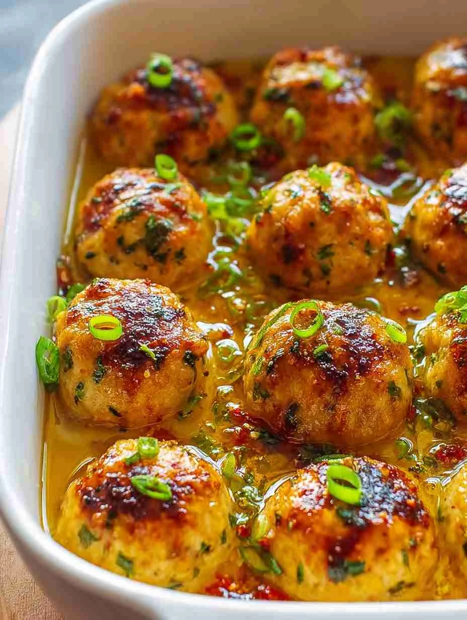 Easy Thai Baked Chicken Meatballs Recipe Healthy Thai Chicken Meatballs Oven Gluten-free Thai Chicken Meatballs Baked How ...