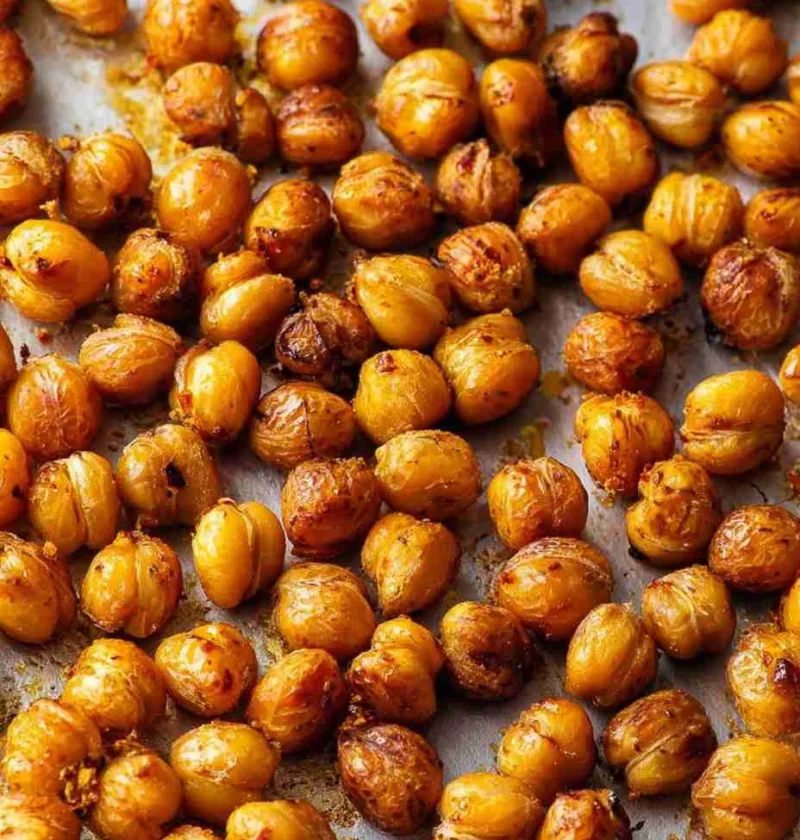 Easy Toasted Chickpeas Recipe Crunchy Roasted Chickpeas Snack Healthy Toasted Chickpeas For Snacking Gluten-free Chickpeas...
