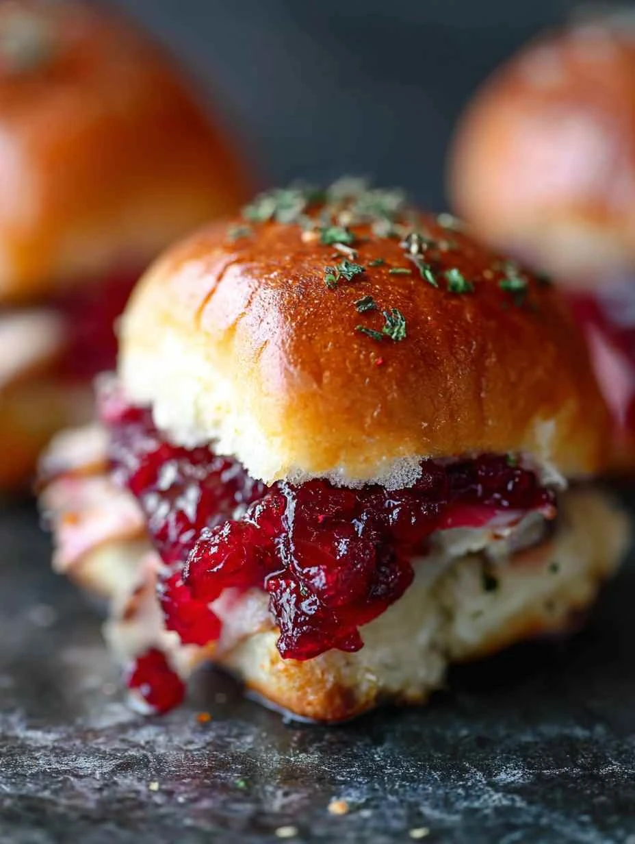 easy turkey cranberry sliders