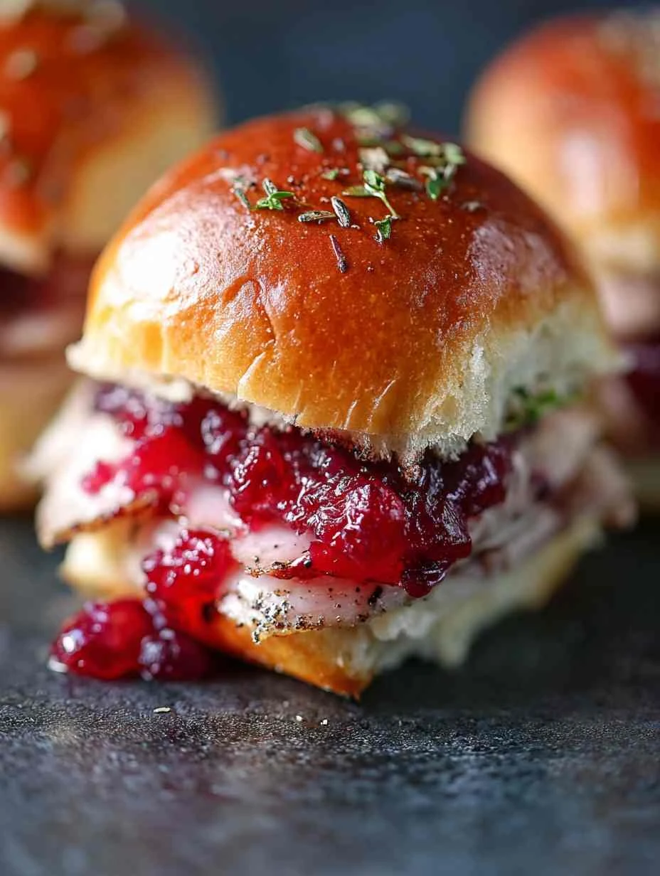 Easy Turkey Cranberry Sliders Recipe Best Turkey Cranberry Sliders For Thanksgiving Homemade Turkey Sliders With Cranberry...