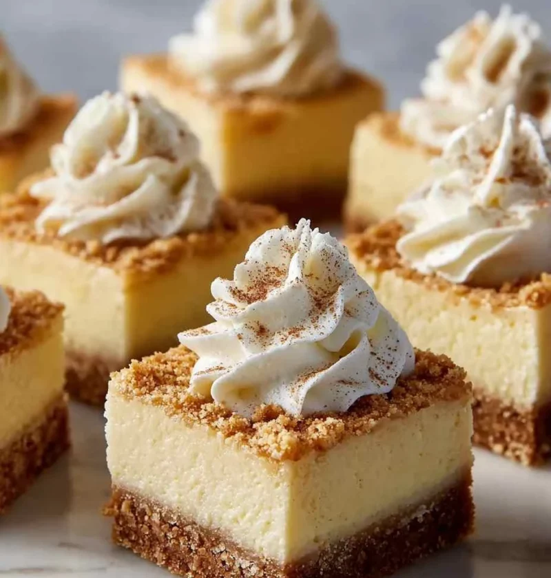 Eggnog Cheesecake Bars Recipe Homemade Eggnog Cheesecake Bars Nutmeg Crust Recipe Ideas Christmas Dessert Recipes Cheeseca...