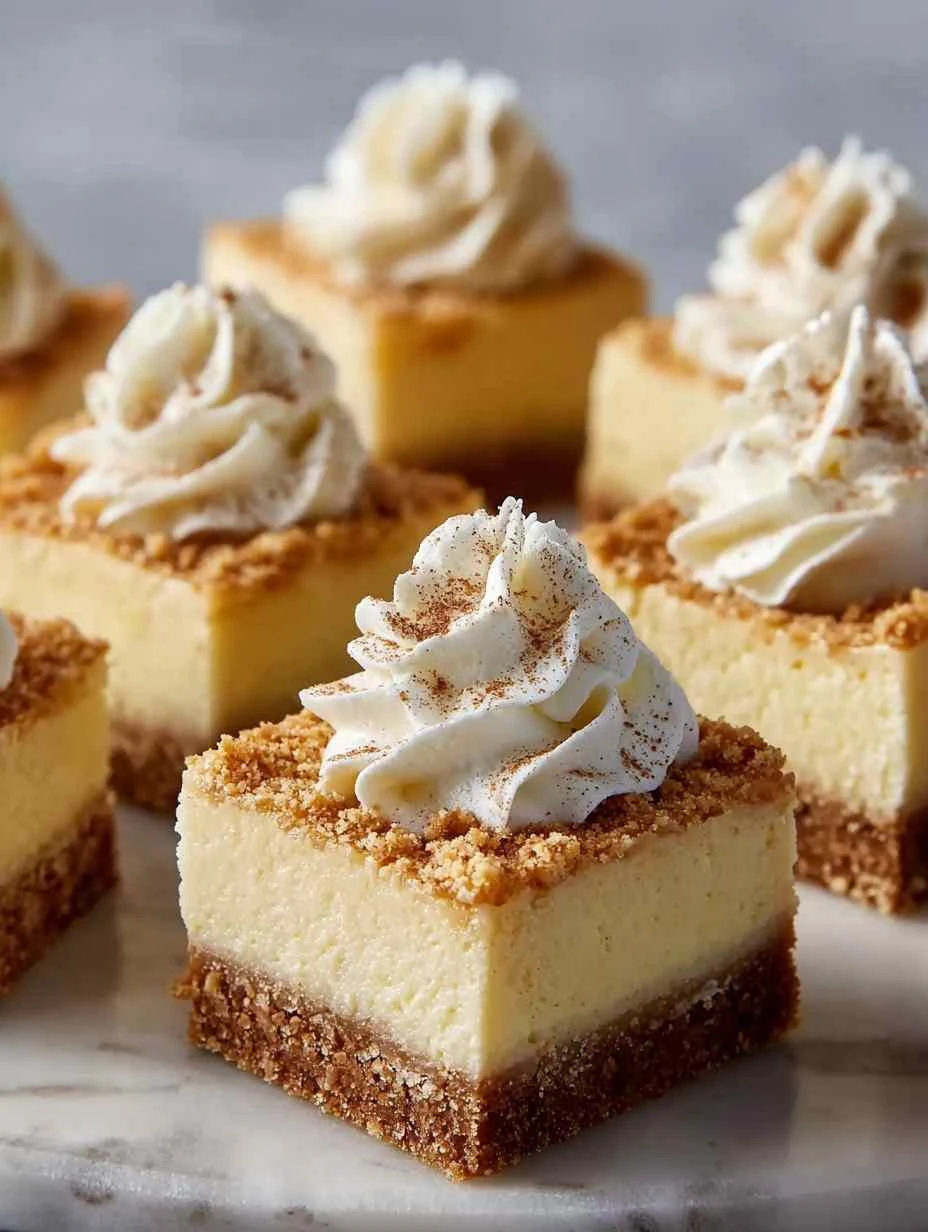 Eggnog Cheesecake Bars with Nutmeg Crust – A Creamy Christmas Delight