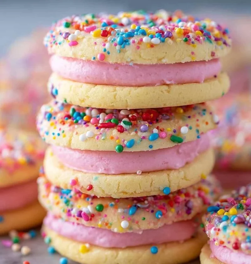 Fairy Bread Melting Moments Recipe Best Fairy Bread Melting Moments Easy Fairy Bread Cookie Recipe Homemade Fairy Bread Me...