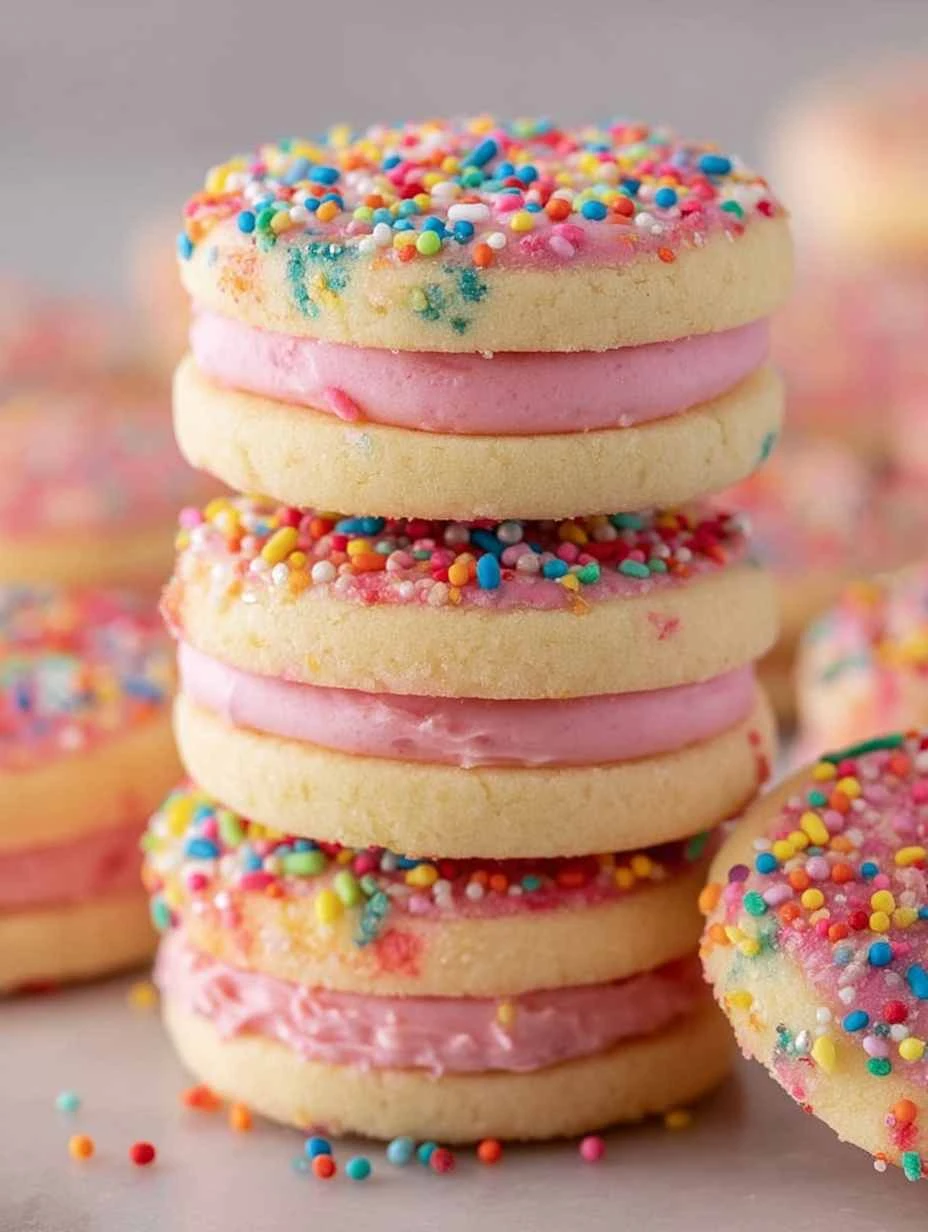 Fairy Bread Melting Moments Recipe Best Fairy Bread Melting Moments Easy Fairy Bread Cookie Recipe Homemade Fairy Bread Me...