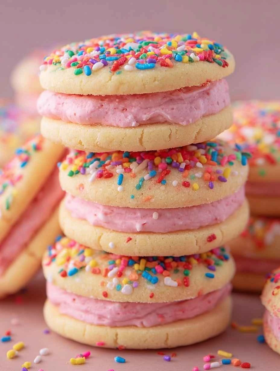 Fairy Bread Melting Moments Recipe Best Fairy Bread Melting Moments Easy Fairy Bread Cookie Recipe Homemade Fairy Bread Me...