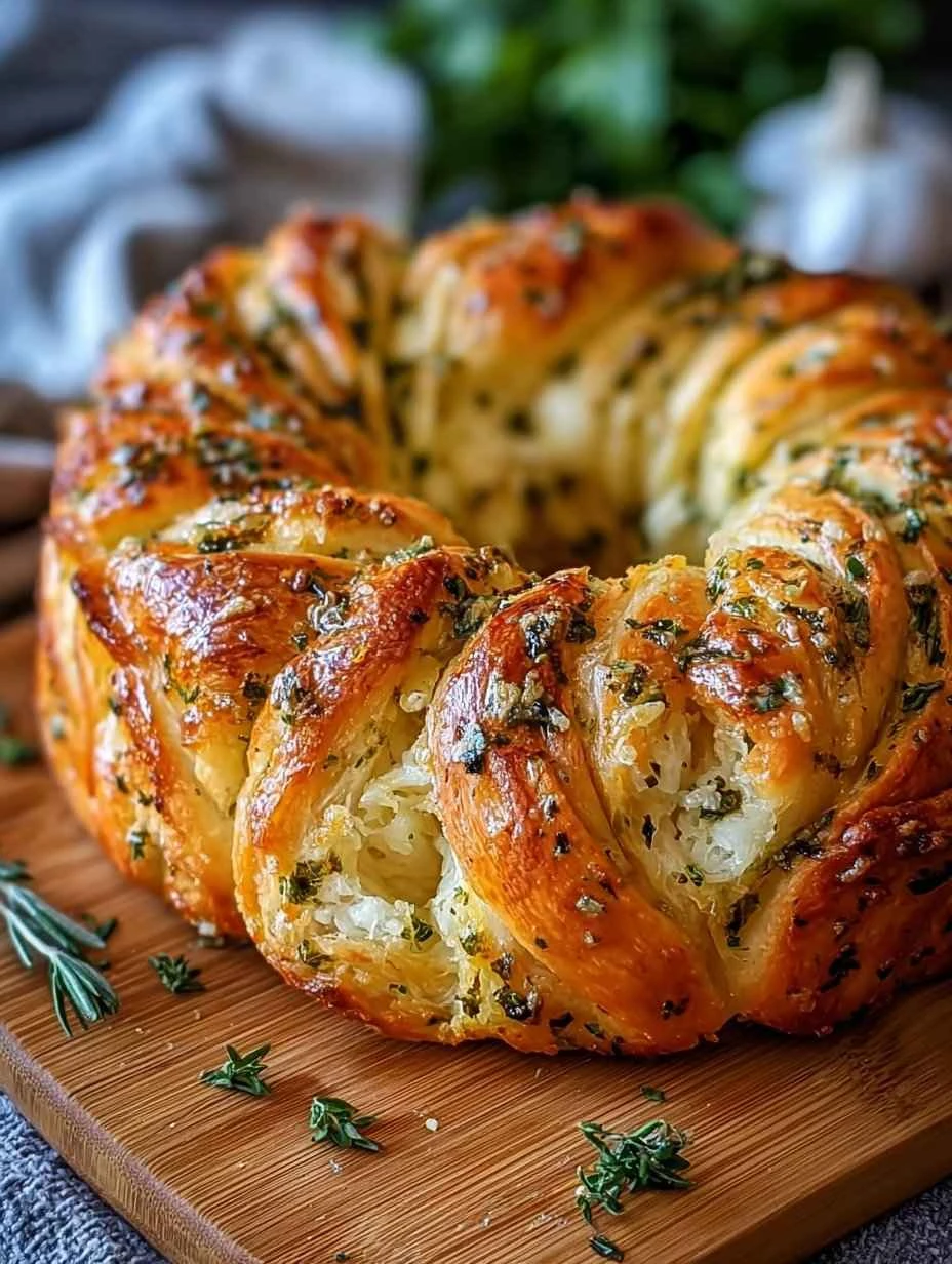 Swirled Garlic Herb And Cheese Bread for Cozy Evenings
