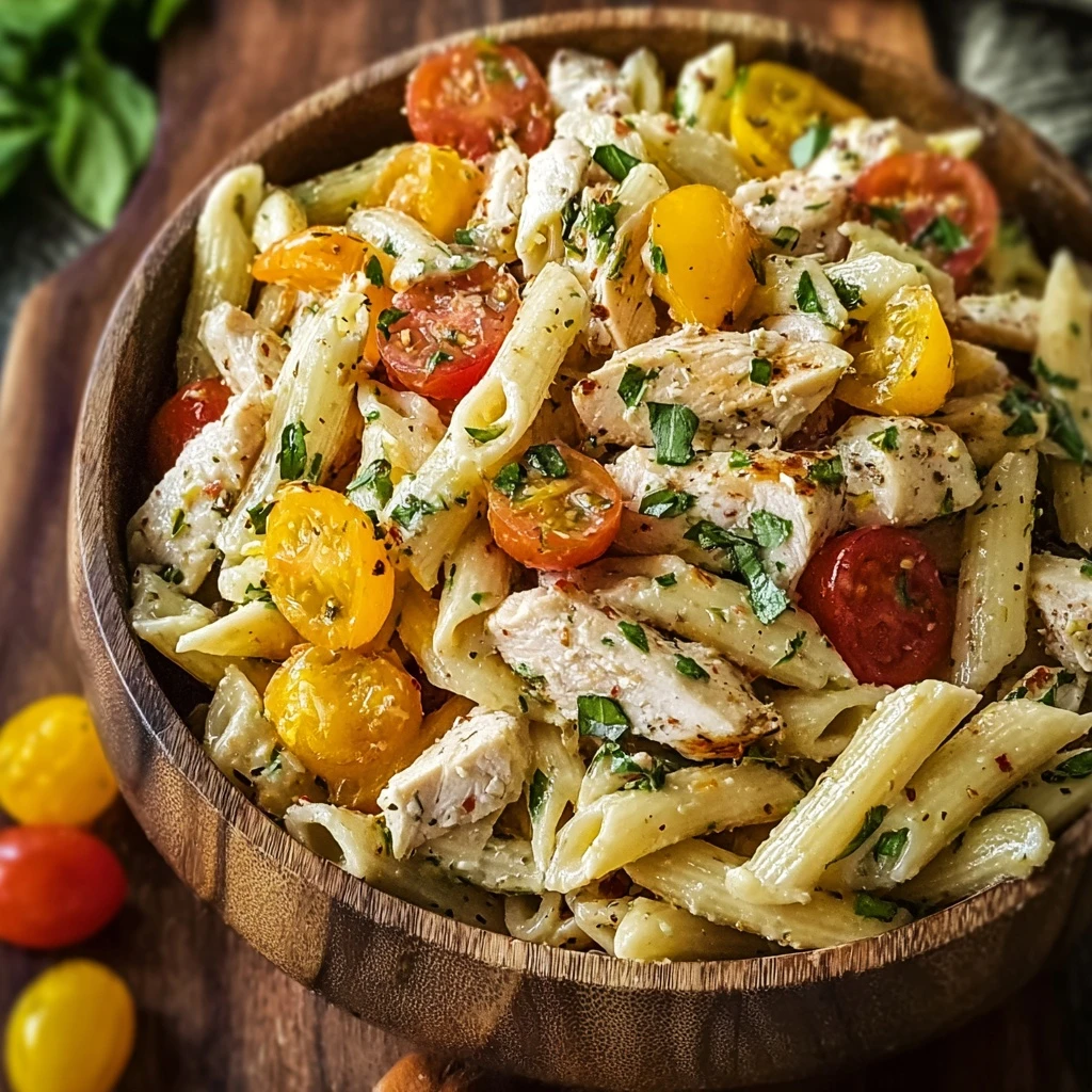 High-Protein Chicken Pasta Salad (Easy & Creamy!)