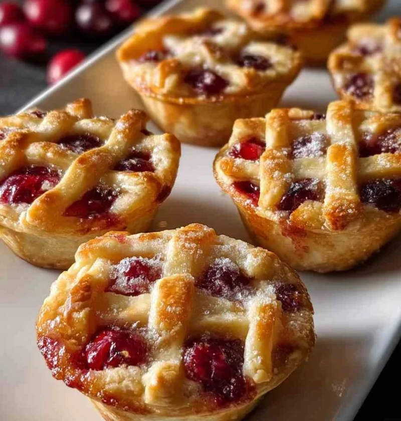 Mini Apple Cranberry Pies Recipe Lattice Crust Pie Ideas Christmas Cranberry Dessert Recipes How To Make Mini Apple Pies B...