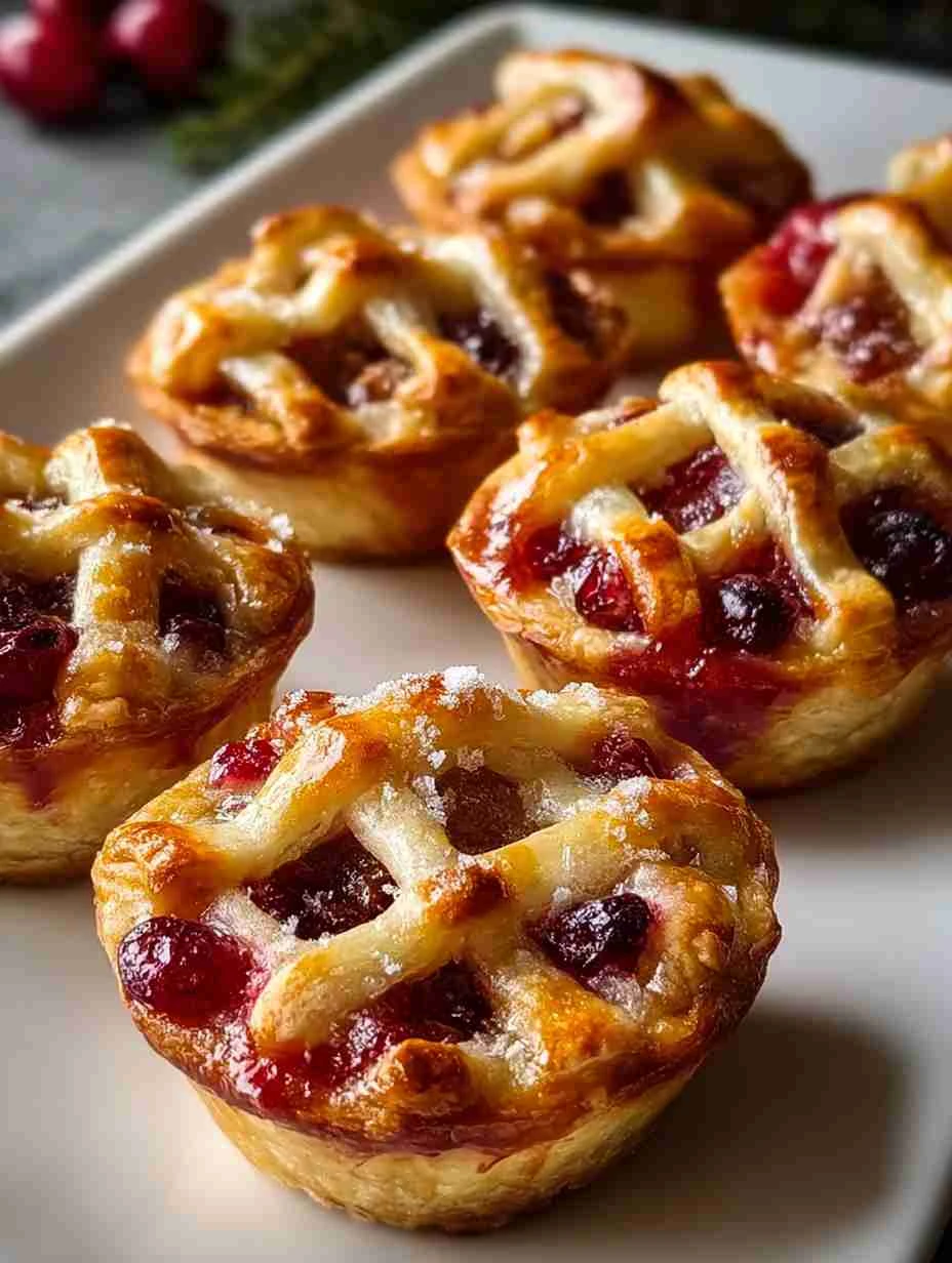 Mini Apple Cranberry Pies Recipe Lattice Crust Pie Ideas Christmas Cranberry Dessert Recipes How To Make Mini Apple Pies B...