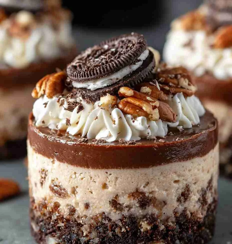 No-bake German Chocolate Cheesecake Recipe Mini German Chocolate Cheesecake No-bake Creamy German Chocolate Cheesecake Des...