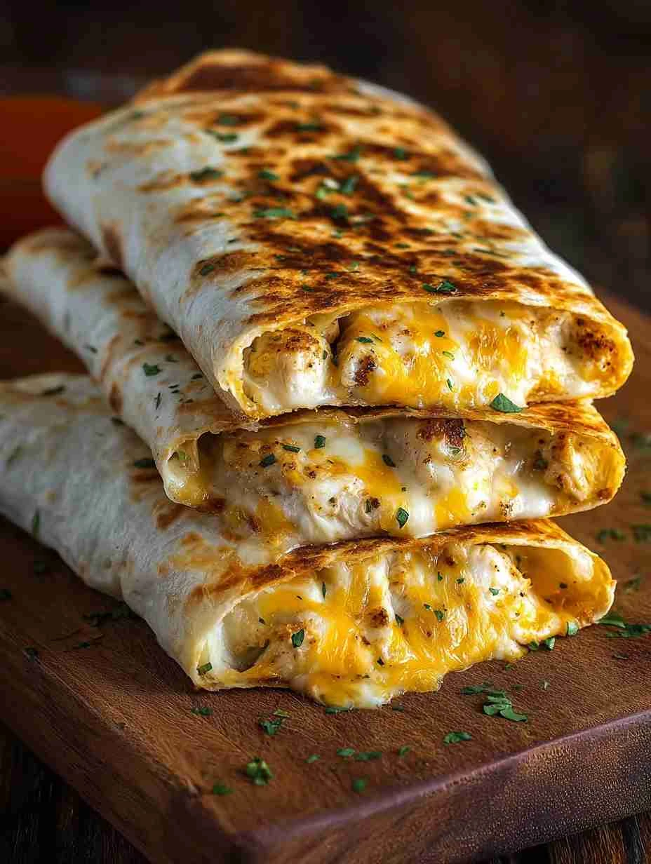 Ooey Gooey Cheesy Garlic Chicken Wraps Recipe Best Cheese For Garlic Chicken Wraps Homemade Cheesy Garlic Chicken Wrap Low...