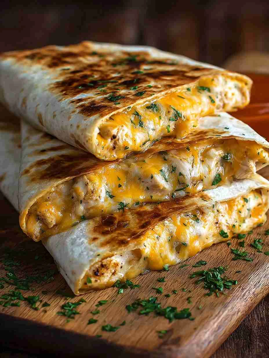 Ooey Gooey Cheesy Garlic Chicken Wraps Recipe Best Cheese For Garlic Chicken Wraps Homemade Cheesy Garlic Chicken Wrap Low...