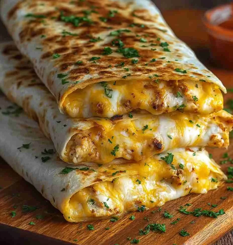 Ooey Gooey Cheesy Garlic Chicken Wraps Recipe Best Cheese For Garlic Chicken Wraps Homemade Cheesy Garlic Chicken Wrap Low...