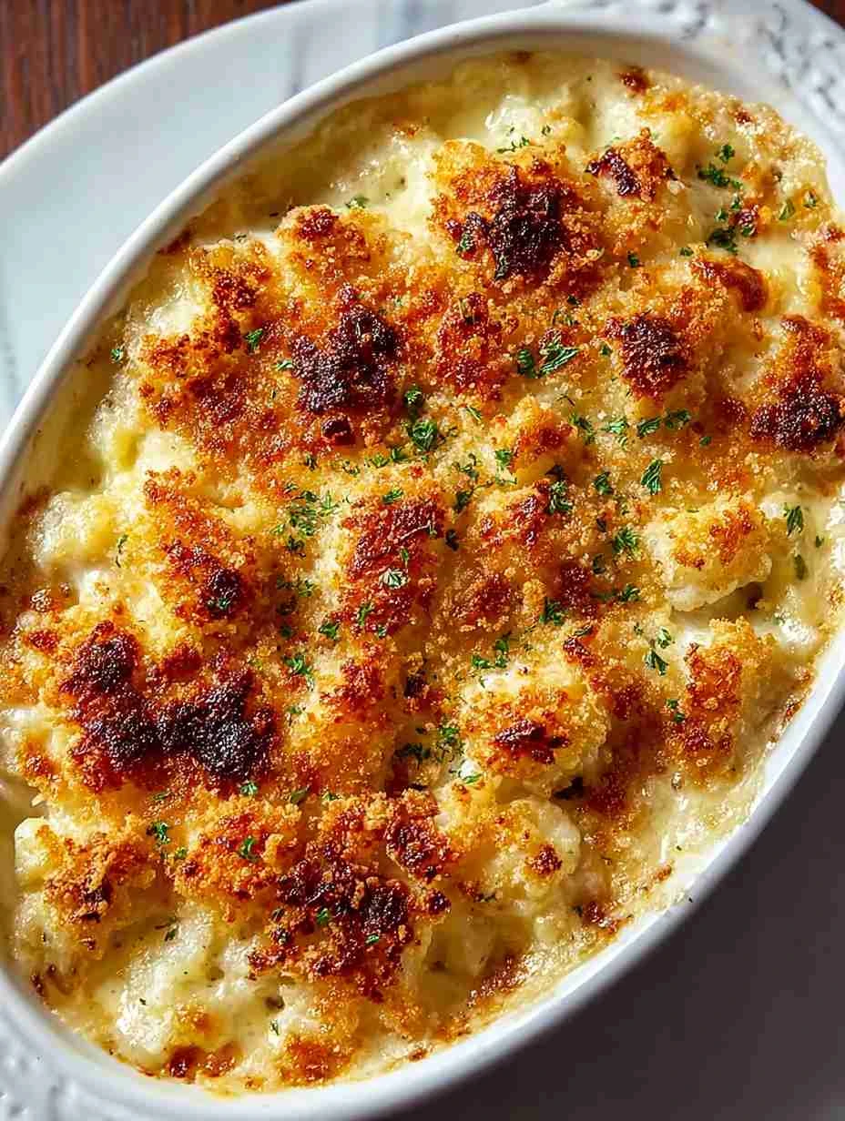 Parmesan Cauliflower Gratin with Garlic Breadcrumbs: A Christmas Comfort Classic