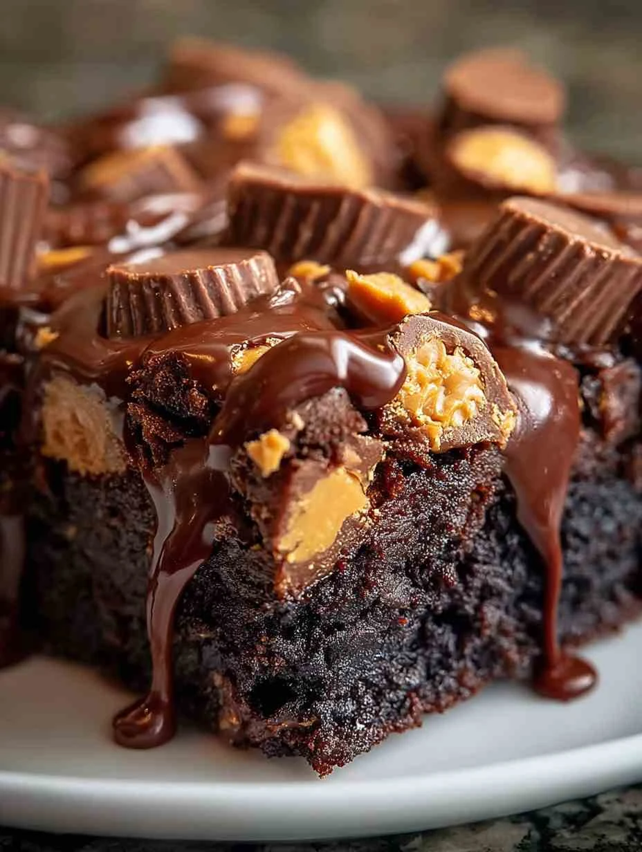 Peanut Butter Cup Dump Cake Recipe Easy Peanut Butter Cup Dump Cake Best Peanut Butter Cup Dump Cake How To Make A Peanut ...