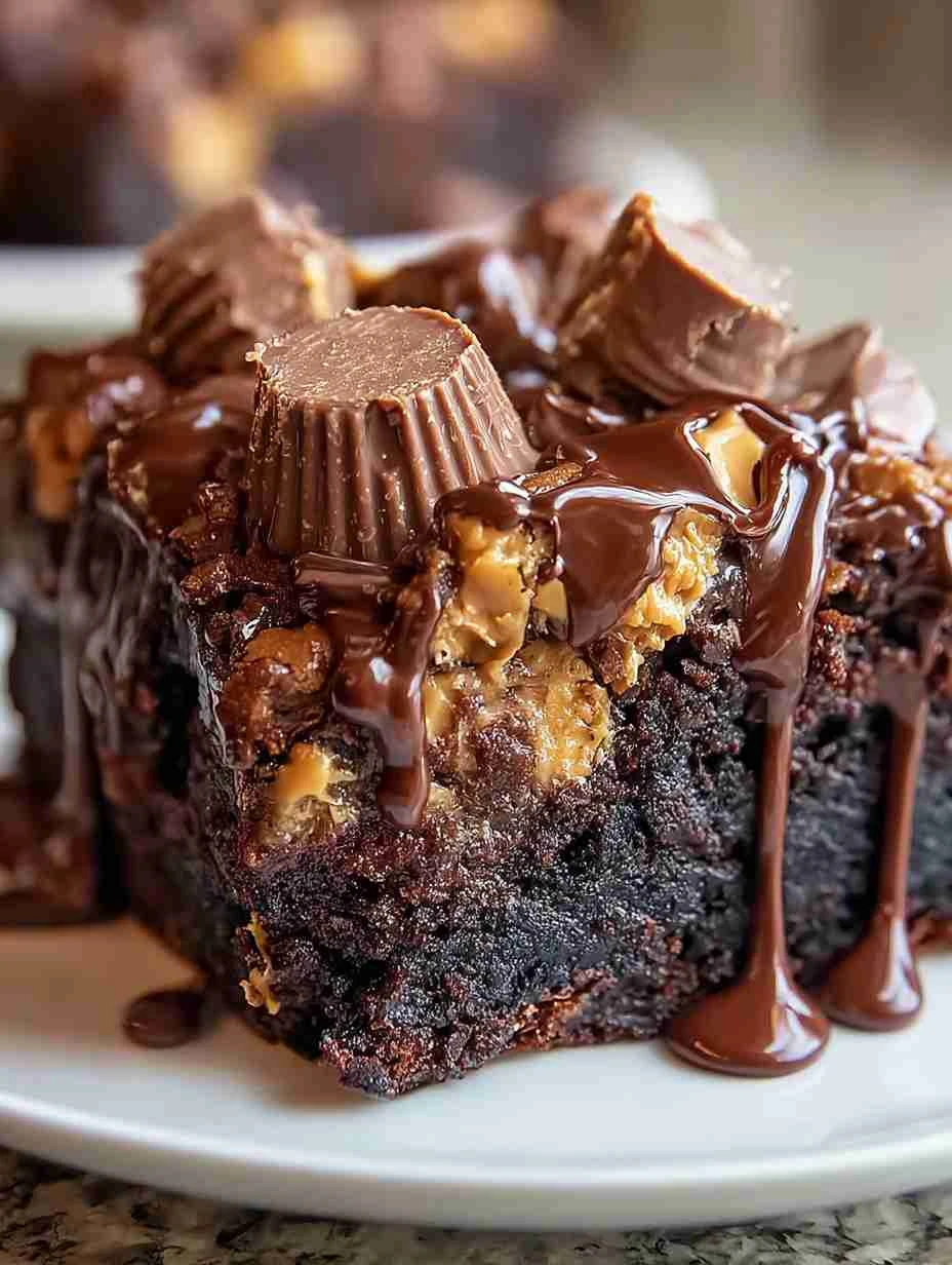 Peanut Butter Cup Dump Cake Recipe Easy Peanut Butter Cup Dump Cake Best Peanut Butter Cup Dump Cake How To Make A Peanut ...